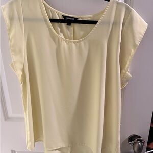Express Women's Yellow Top